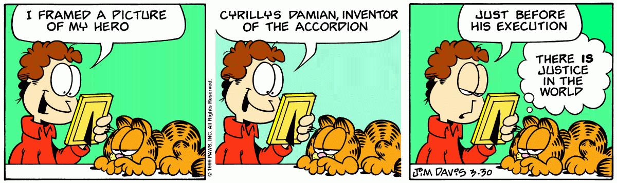 Garfield, March 30, 1999