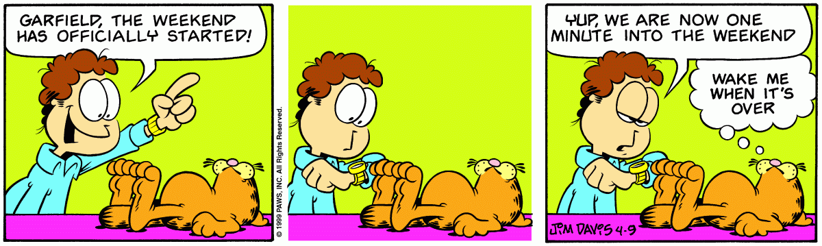 Garfield, April 9, 1999