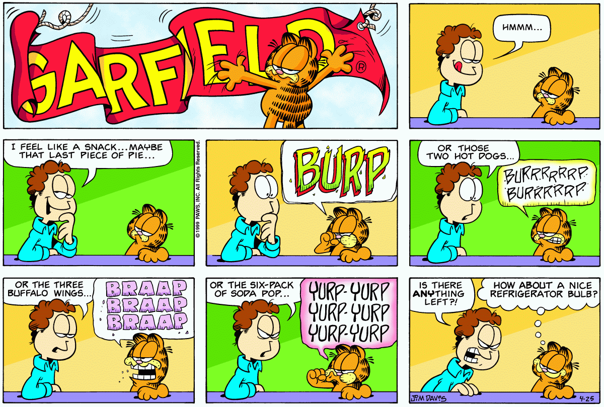 Garfield, April 25, 1999