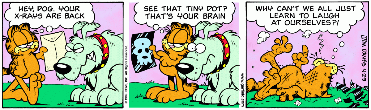 Garfield comic strip for Thursday, April 29, 1999