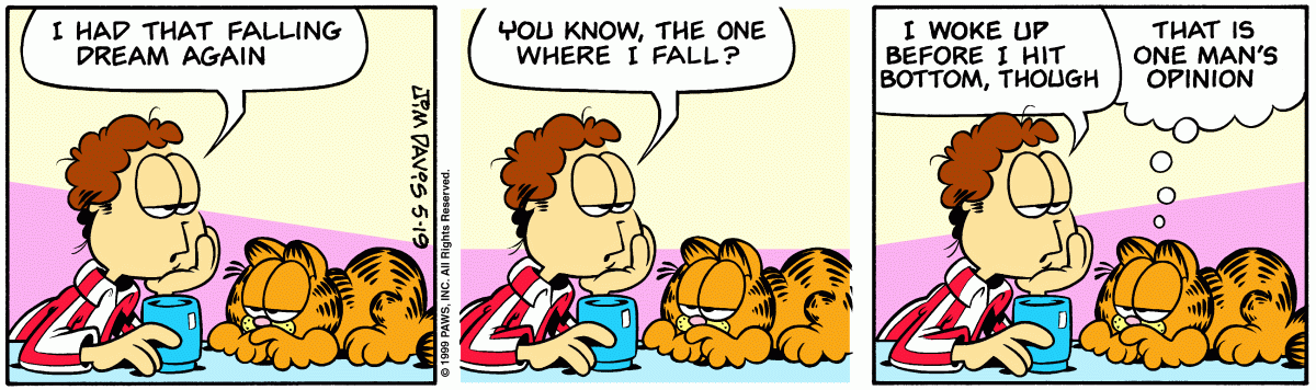 Garfield comic strip for Wednesday, May 19, 1999