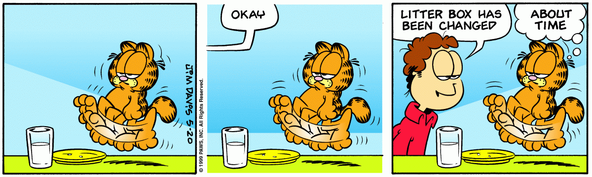 Garfield comic strip for Thursday, May 20, 1999