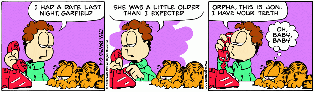 Garfield, June 4, 1999