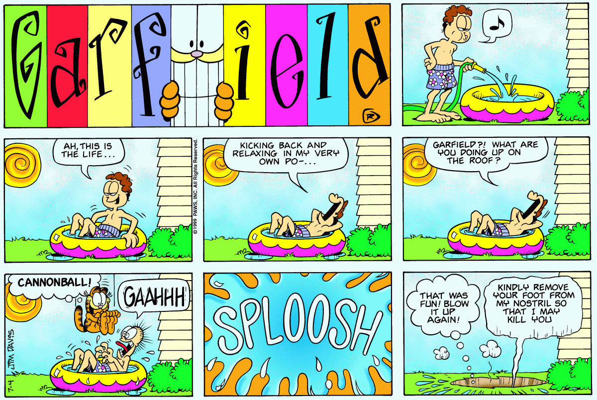 Garfield, July 4, 1999