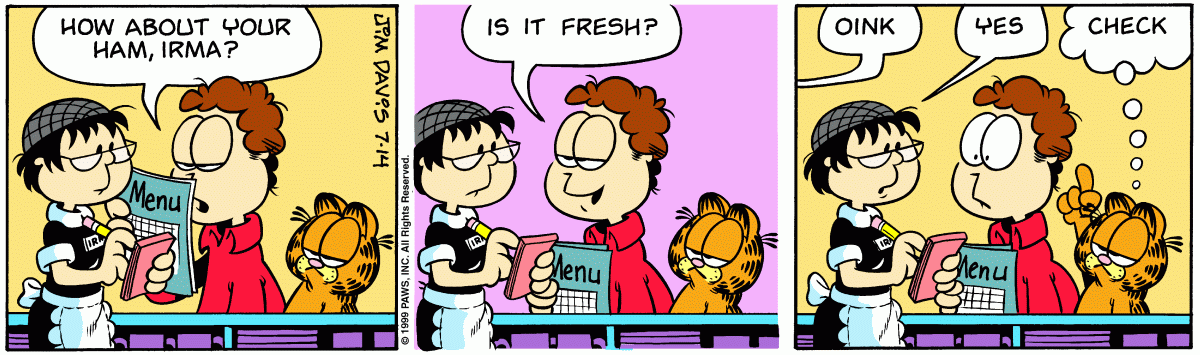 Garfield, July 14, 1999