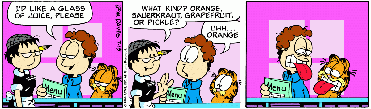 Garfield, July 15, 1999