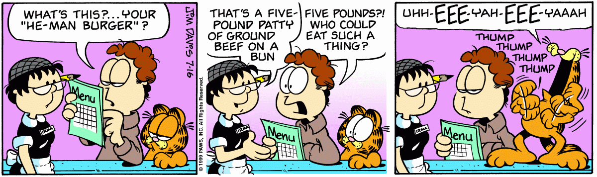 Garfield, July 16, 1999