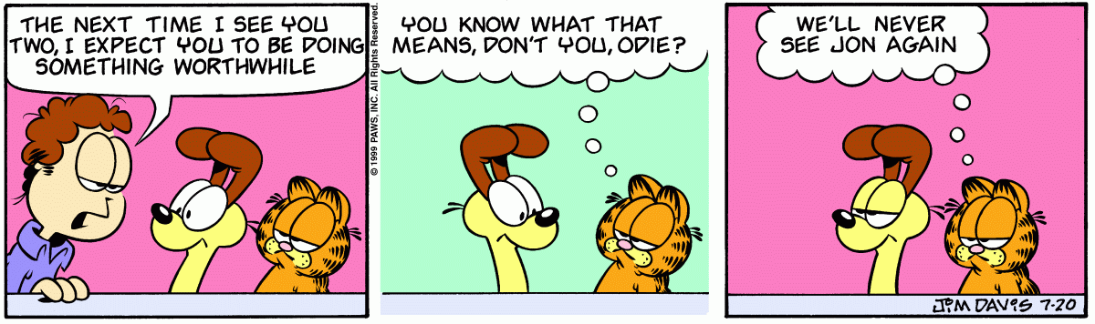 Garfield, July 20, 1999