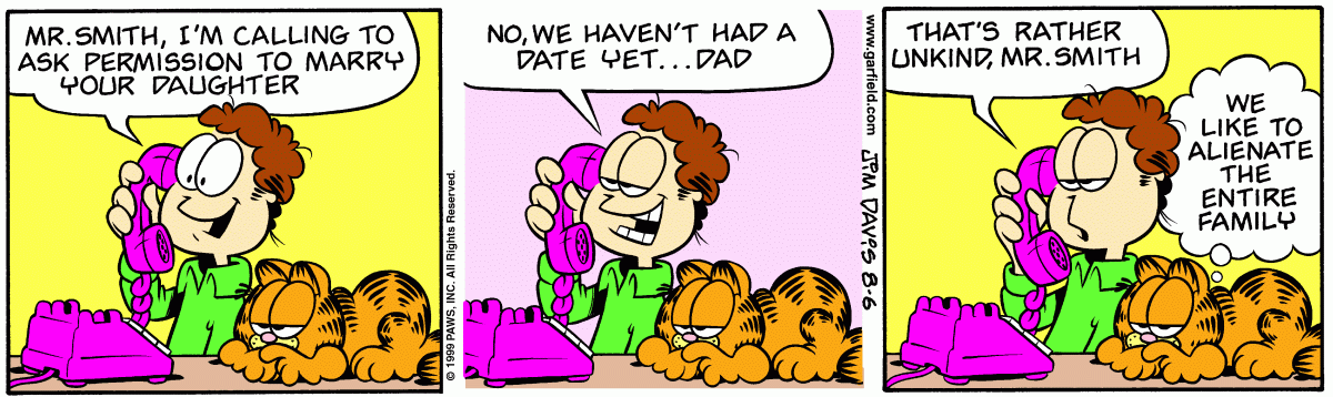 Garfield, August 6, 1999