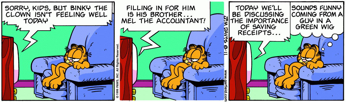 Garfield, August 11, 1999
