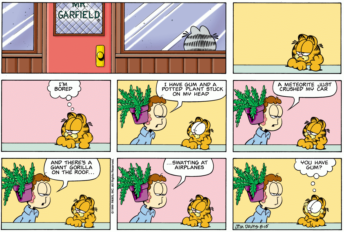 Garfield, August 15, 1999