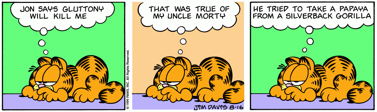 Garfield, August 16, 1999