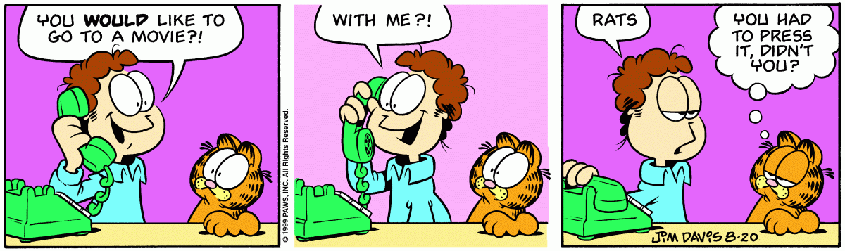 Garfield, August 20, 1999