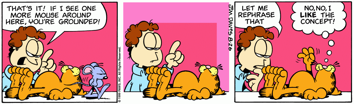 Garfield, August 26, 1999