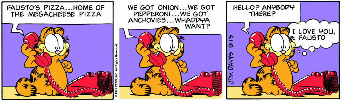 Garfield, September 13, 1999