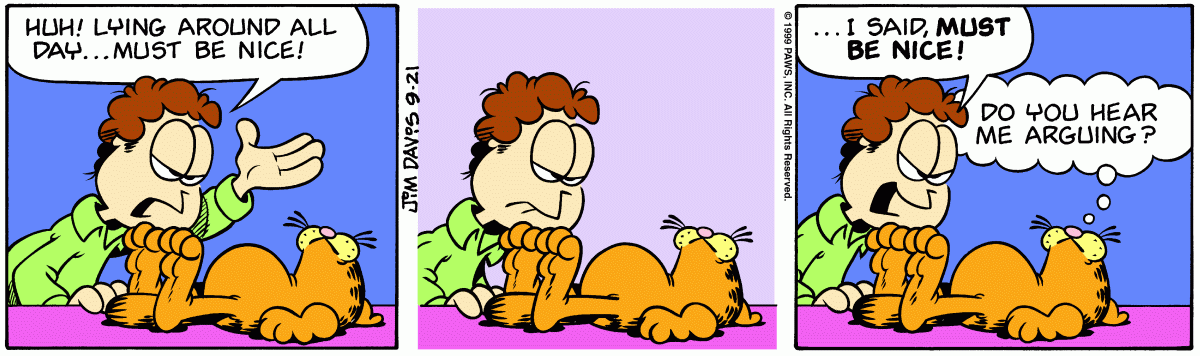 Garfield comic strip for Tuesday, September 21, 1999