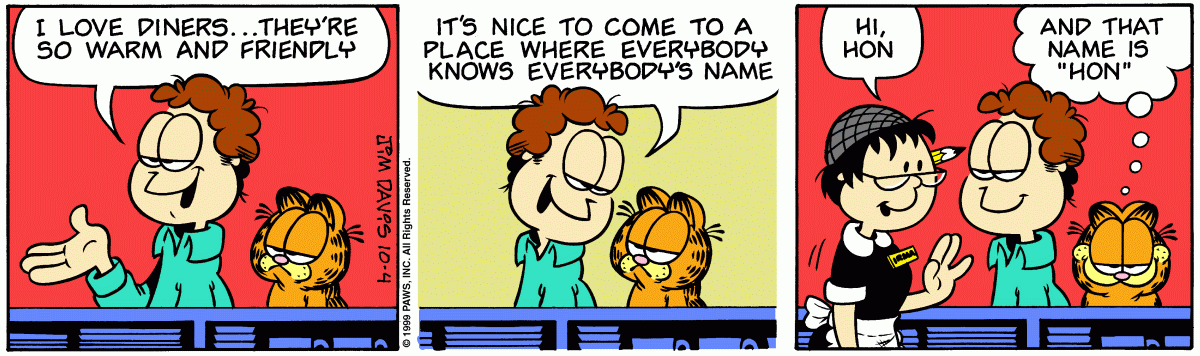 Garfield, October 4, 1999