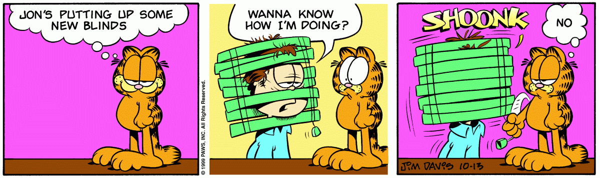 Garfield comic strip for Wednesday, October 13, 1999