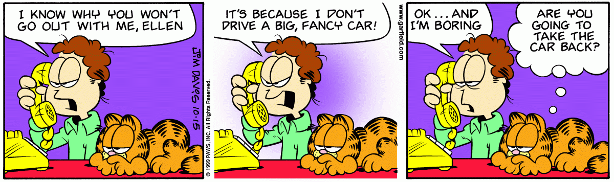 Garfield, October 15, 1999