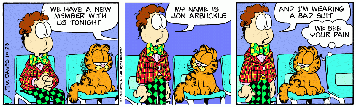 Garfield comic strip for Saturday, October 23, 1999