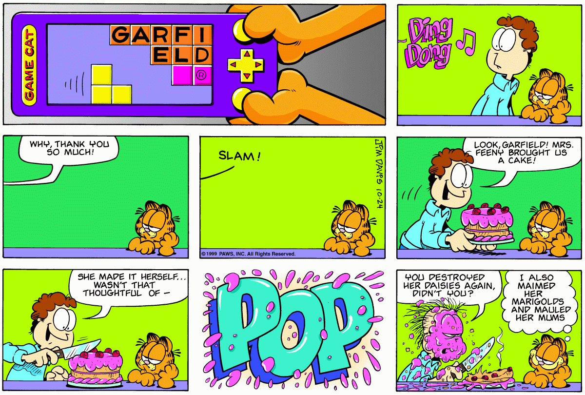Garfield comic strip for Sunday, October 24, 1999