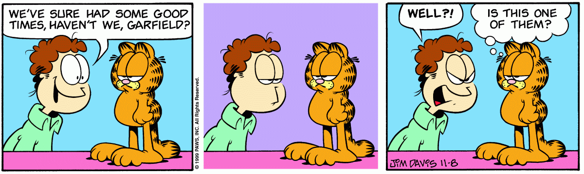 Garfield, November 8, 1999