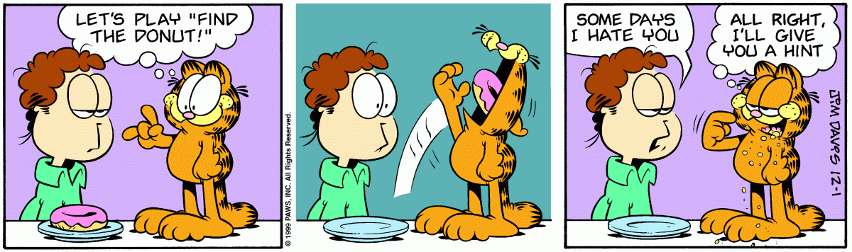 Garfield, December 1, 1999