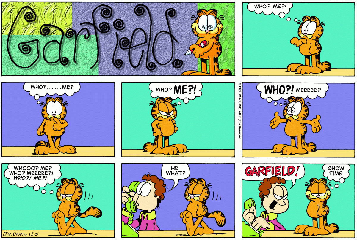 Garfield, December 5, 1999