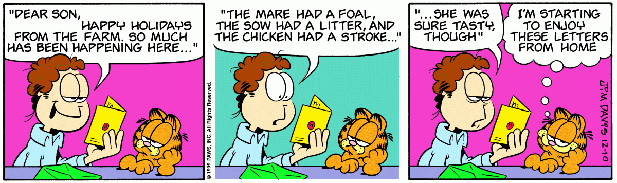 Garfield, December 10, 1999