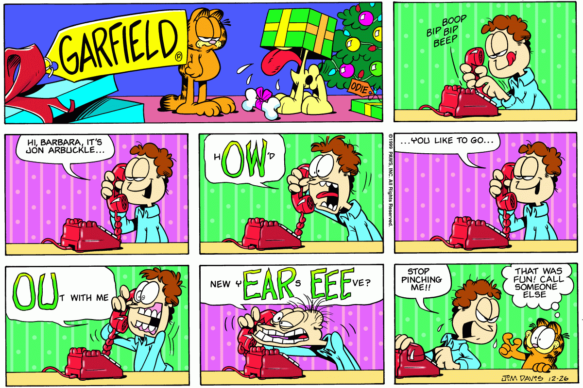 Garfield, December 26, 1999