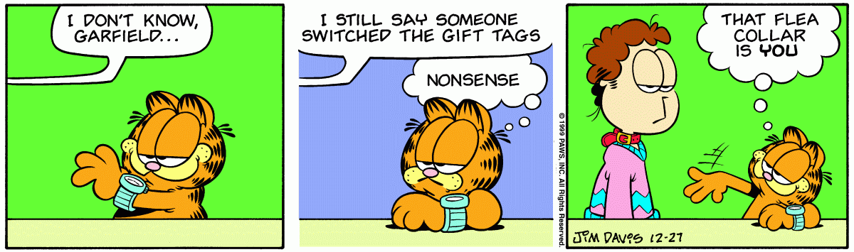 Garfield, December 27, 1999