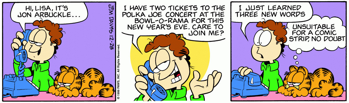 Garfield, December 28, 1999