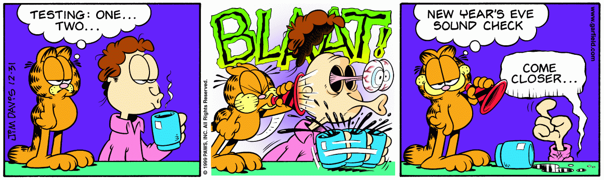 Garfield, December 31, 1999
