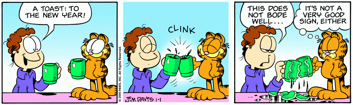 Garfield, January 1, 2000