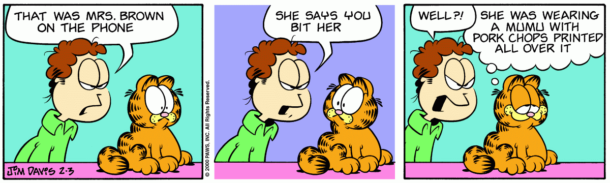 Garfield, February 3, 2000
