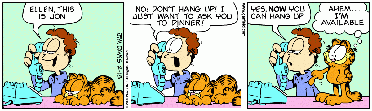 Garfield, February 18, 2000
