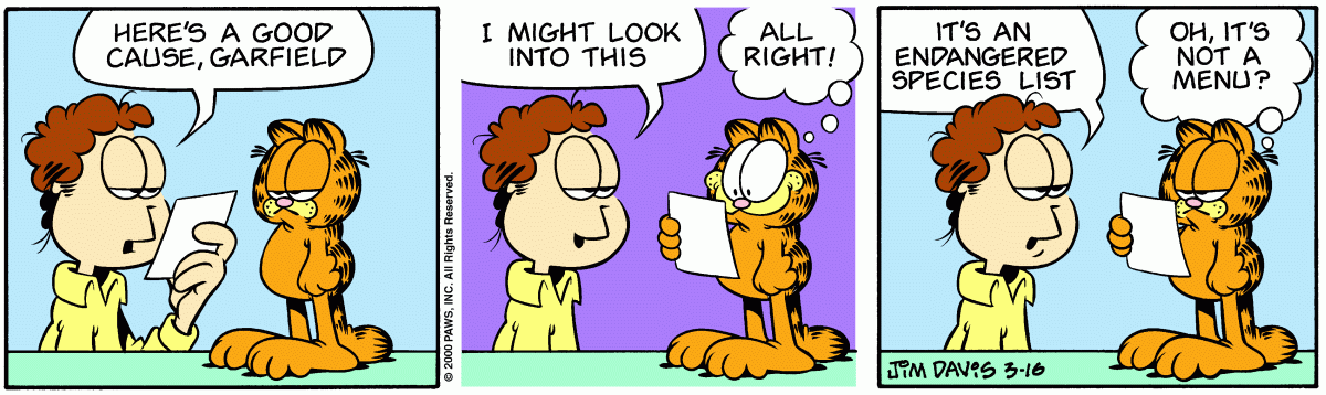 Garfield, March 16, 2000