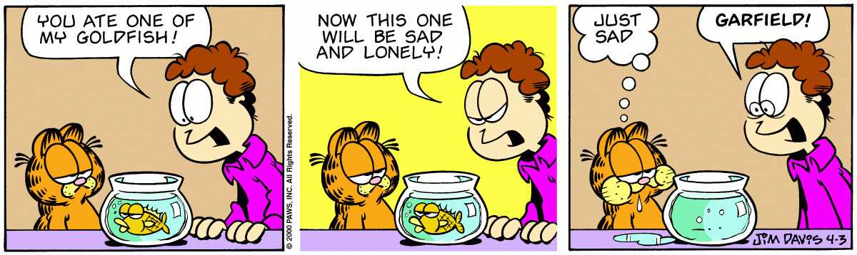 Garfield comic strip for Monday, April 3, 2000