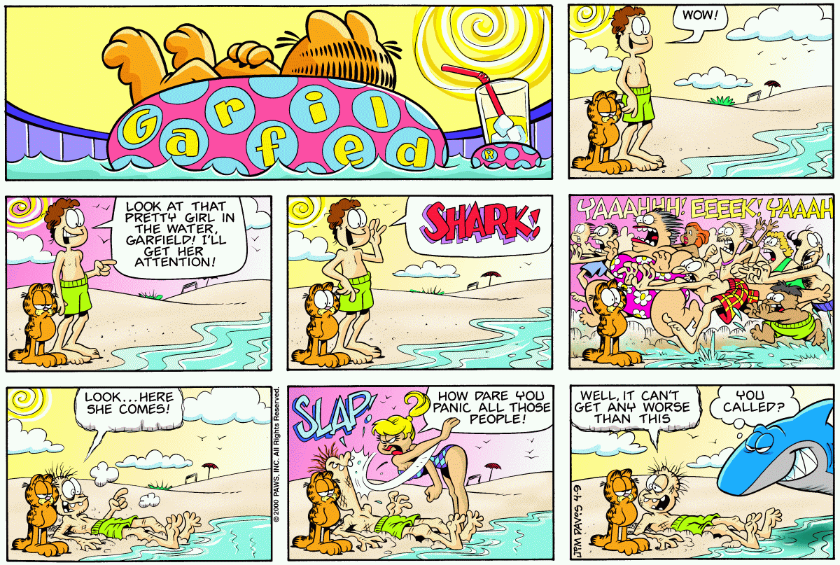 Garfield, April 9, 2000
