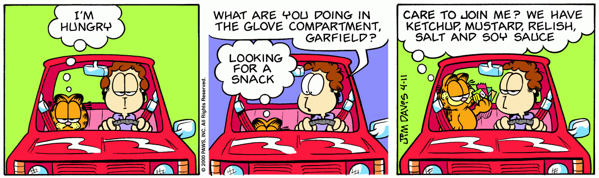 Garfield comic strip for Tuesday, April 11, 2000