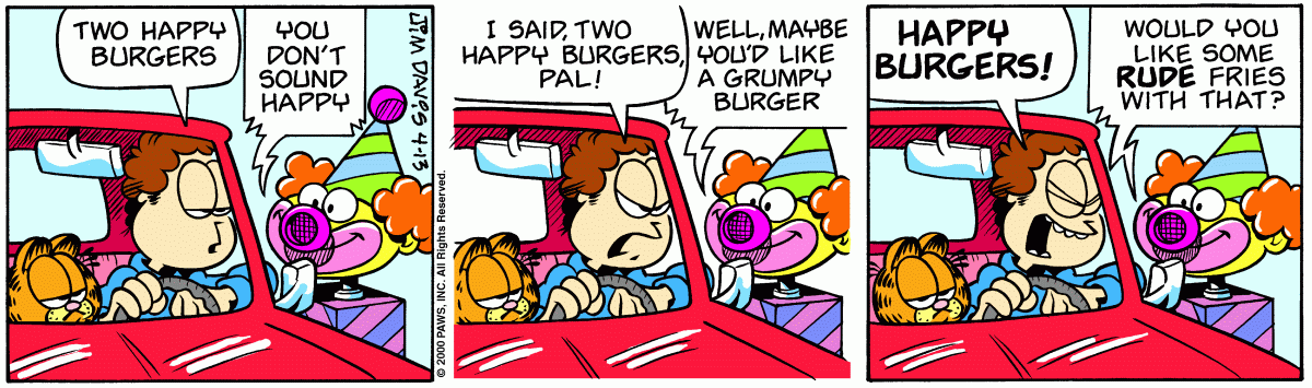 Garfield comic strip for Thursday, April 13, 2000