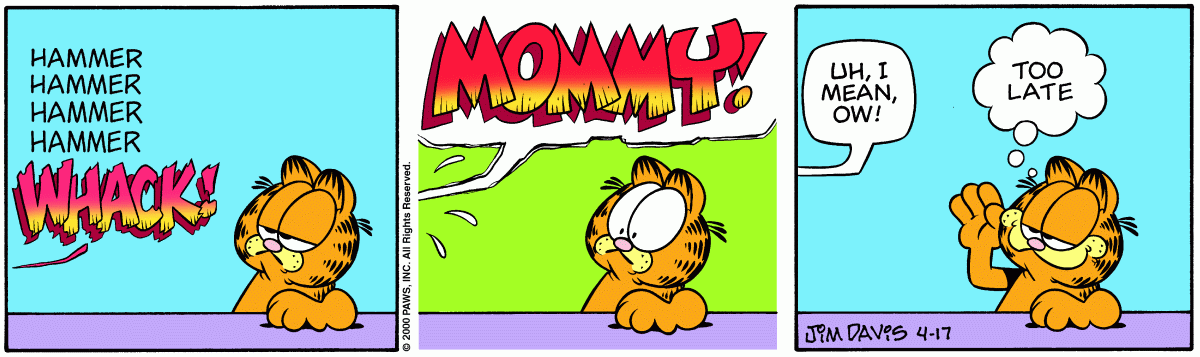 Garfield comic strip for Monday, April 17, 2000
