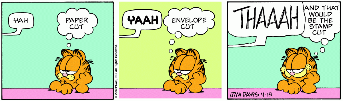 Garfield comic strip for Tuesday, April 18, 2000