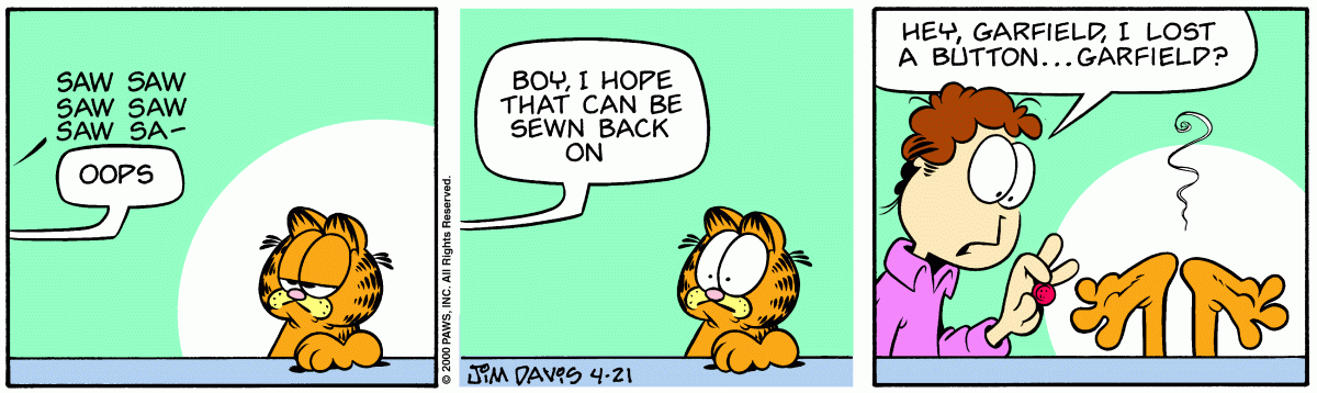 Garfield, April 21, 2000