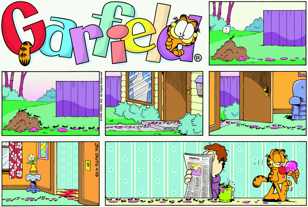 Garfield comic strip for Sunday, April 23, 2000