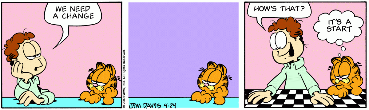 Garfield comic strip for Monday, April 24, 2000