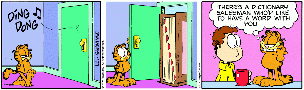 Garfield comic strip for Thursday, April 27, 2000