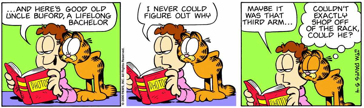 Garfield comic strip for Thursday, May 4, 2000