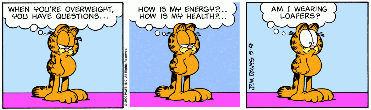 Garfield comic strip for Tuesday, May 9, 2000