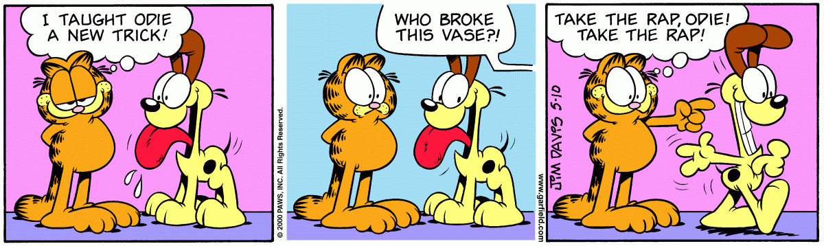 Garfield comic strip for Wednesday, May 10, 2000